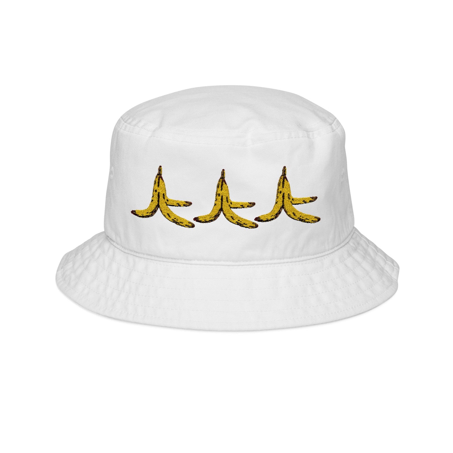 Banana Peel Embroidered Bucket Hat - Trendy Summer Hat, Outdoor Accessory, Beachwear, Gift for Him/Her, Fun Festival Hat