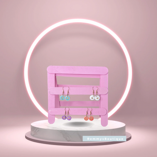 Circle Heart dangling earrings