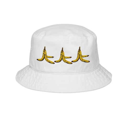 Banana Peel Embroidered Bucket Hat - Trendy Summer Hat, Outdoor Accessory, Beachwear, Gift for Him/Her, Fun Festival Hat